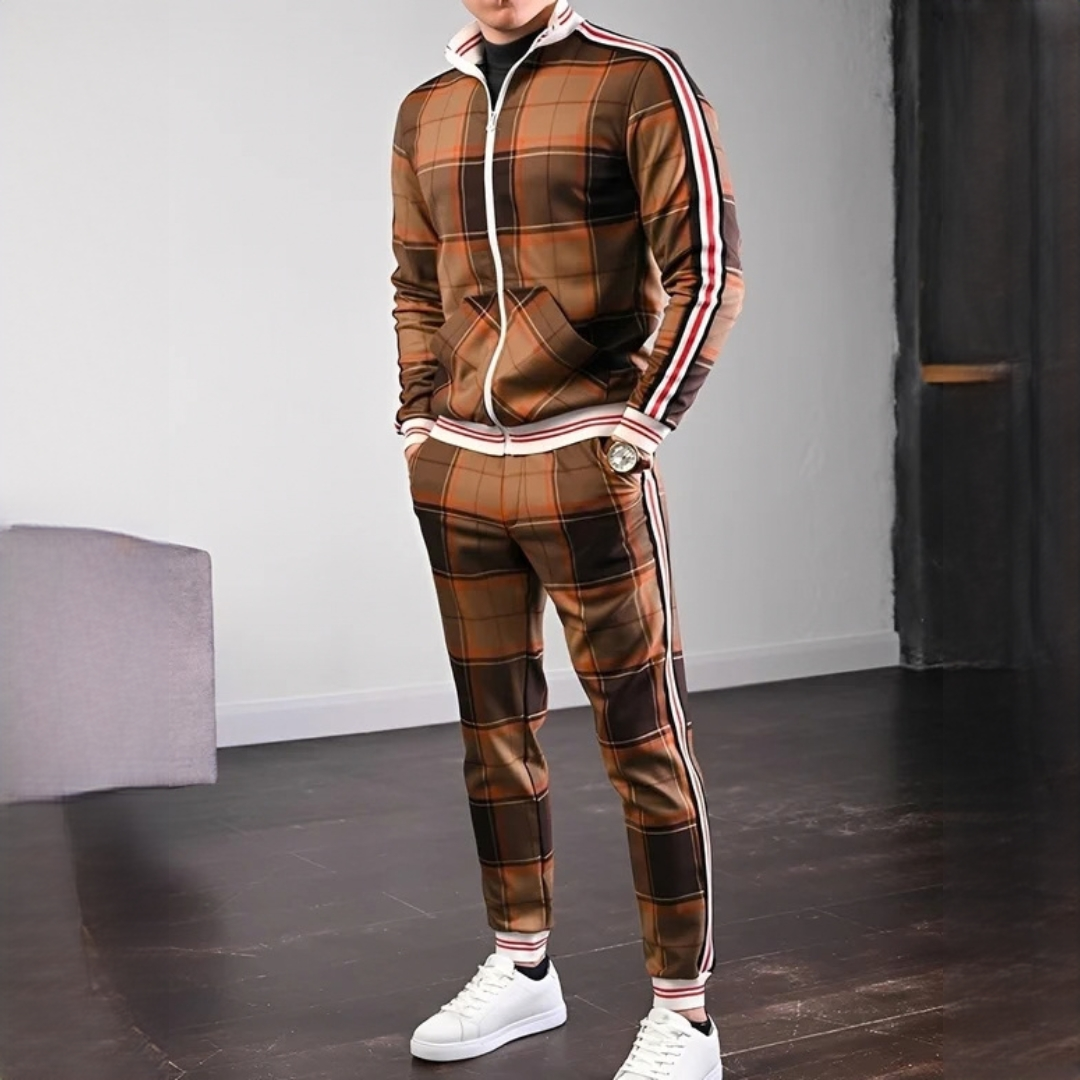 Neal - Stilvolles Set aus Hose mit Karomuster