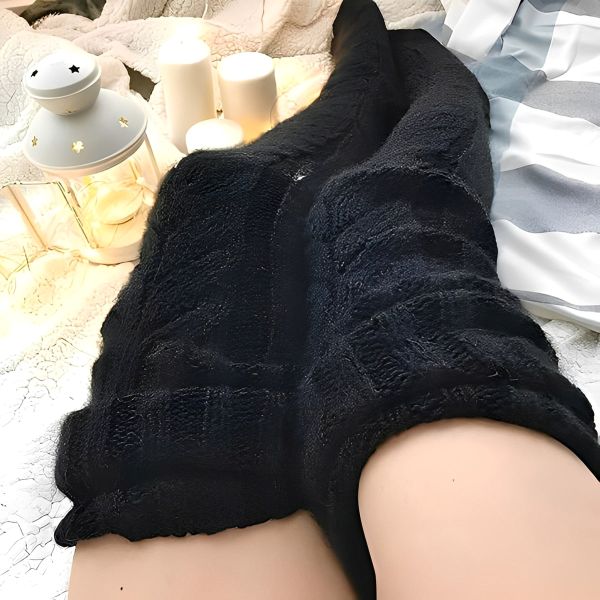 Hailee - Kuschelige und warme Overknee-Socken