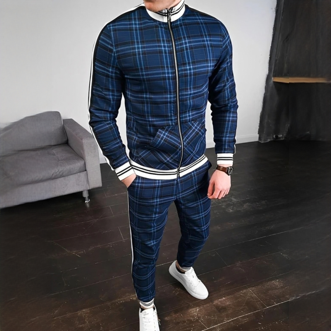 Neal - Stilvolles Set aus Hose mit Karomuster