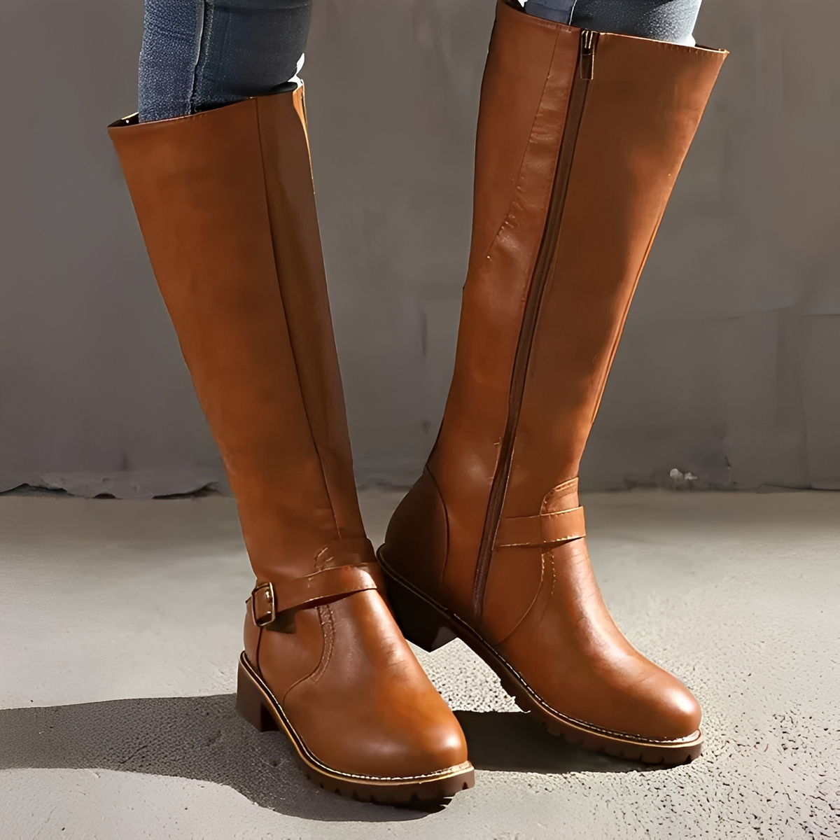 Livie - Schicke Stiefel mit Zipper