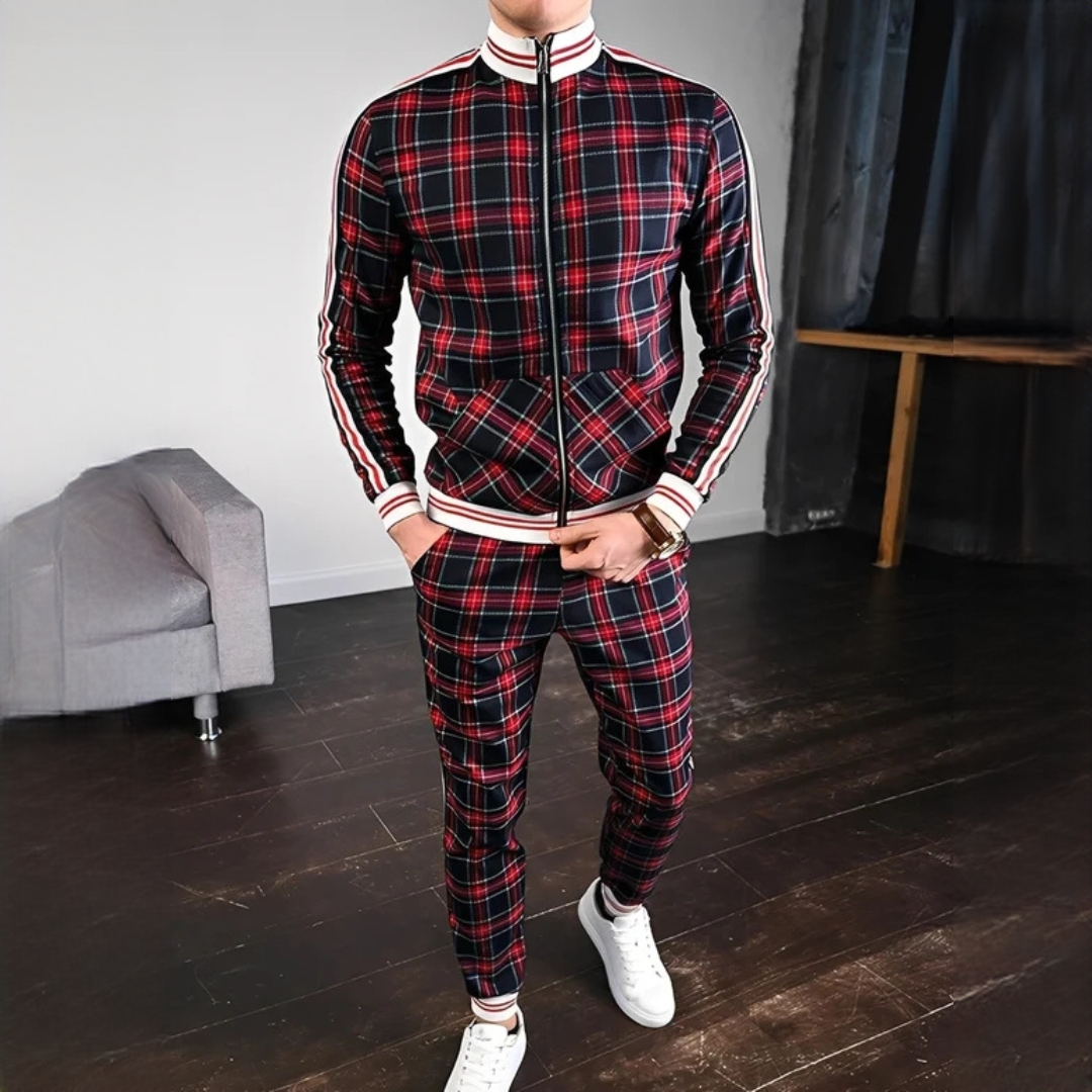 Neal - Stilvolles Set aus Hose mit Karomuster