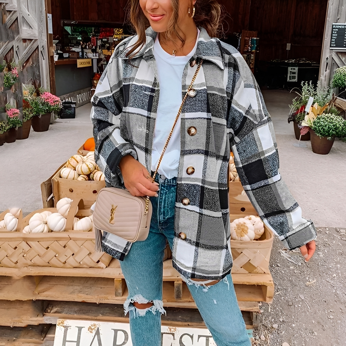 Anna - Trendiges und gemütliches Oversize-Hemd