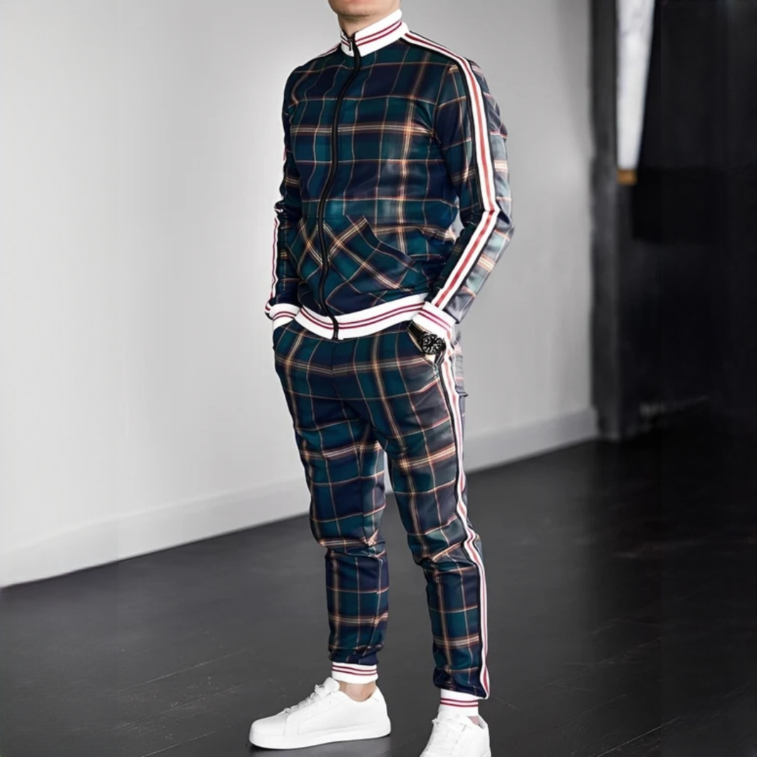 Neal - Stilvolles Set aus Hose mit Karomuster