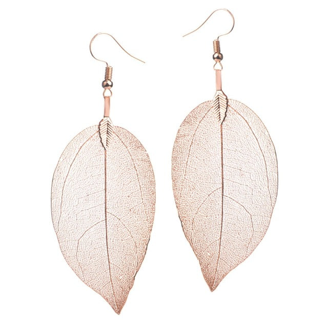 Larah – Ohrringe in Blattform im Boho-Stil