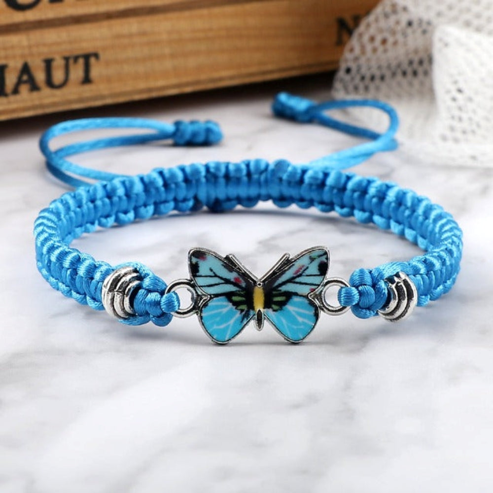 Elvina – Armband mit blauem Schmetterling