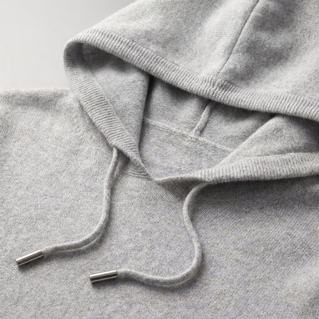 Damen Hoodie mit Kapuze Drawstring klassischer Schnitt langarm leichtes Material