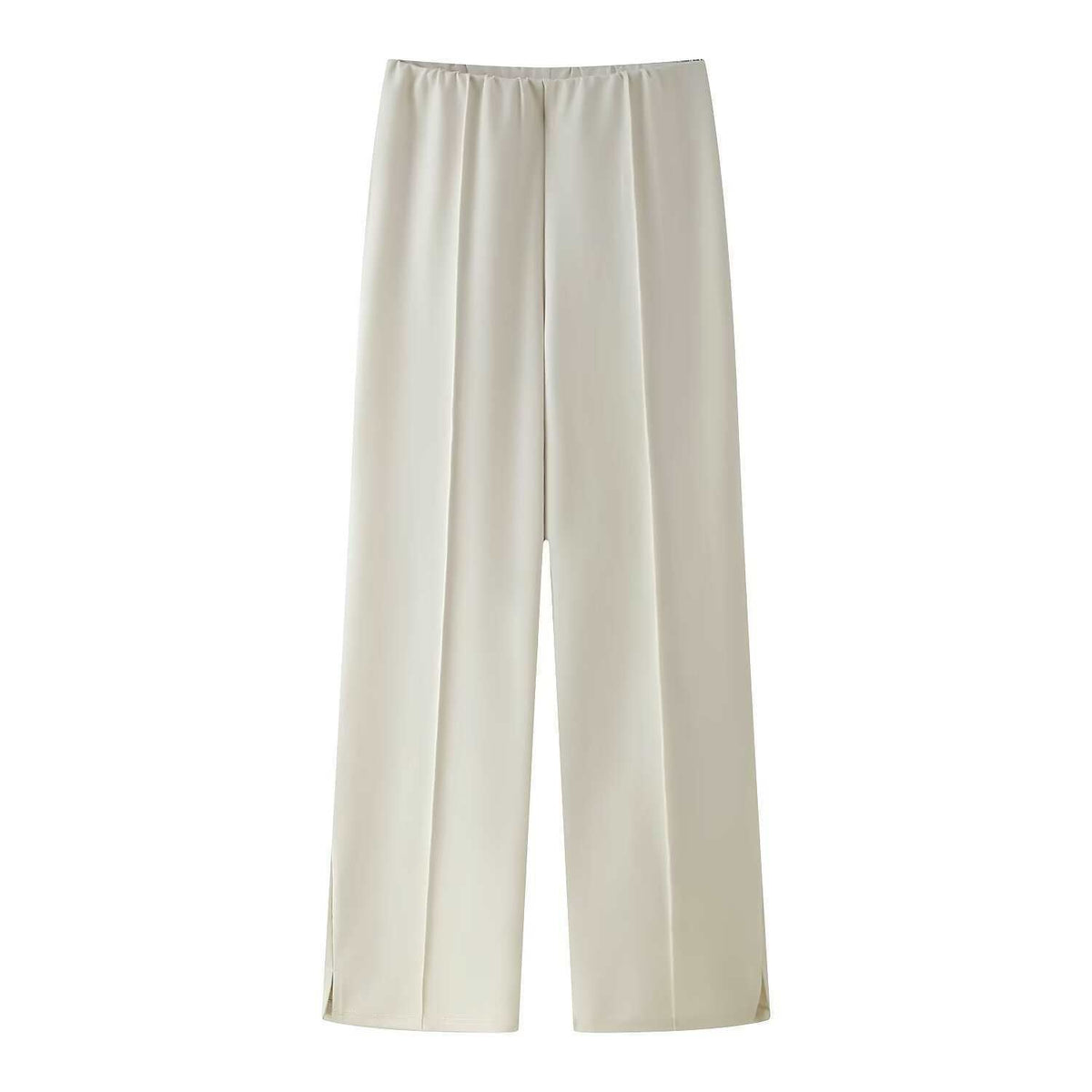 Damentaugliches Loungewear-Set mit Langarmtop und weitem Hosenbein - Relaxed Fit, Hochtailliert