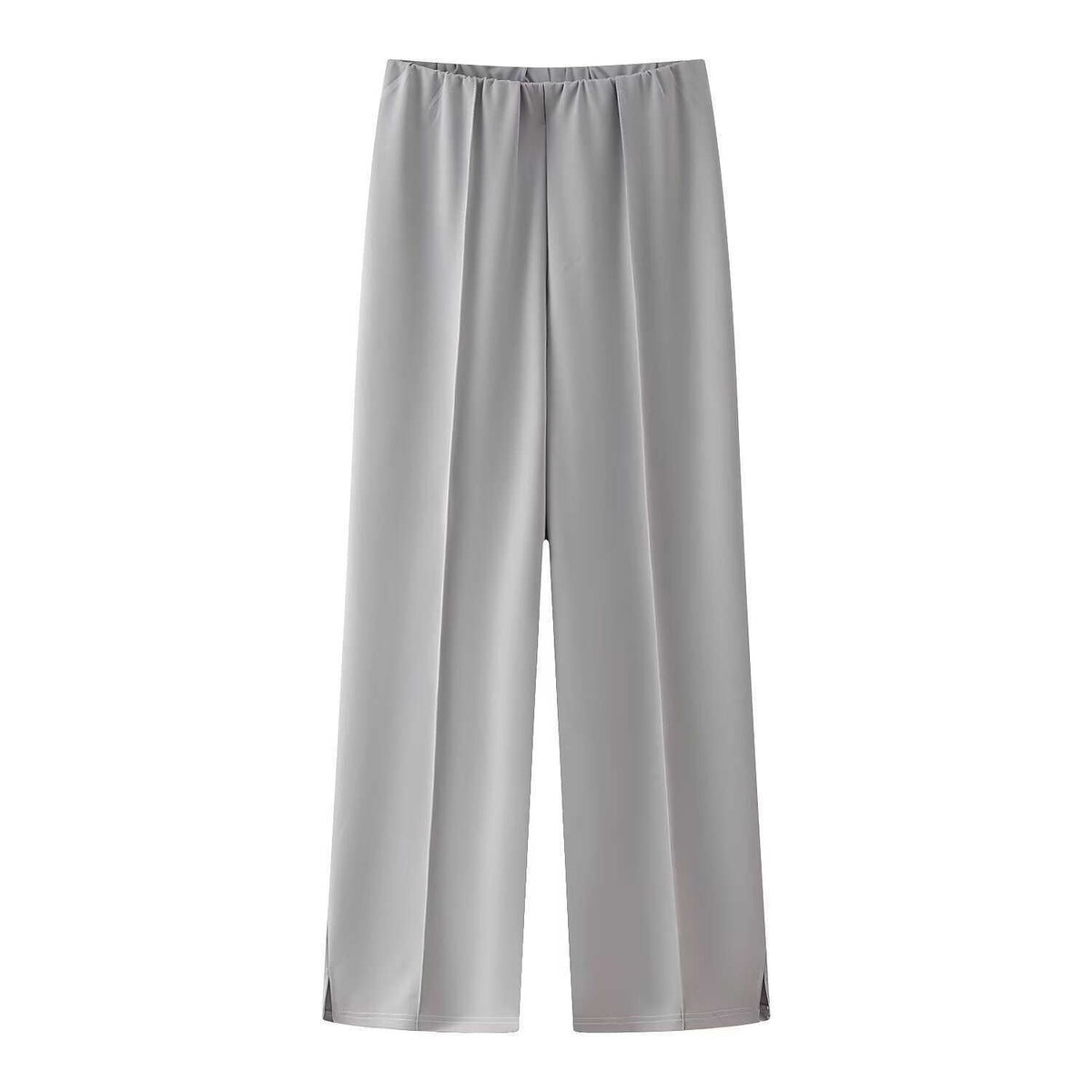 Damentaugliches Loungewear-Set mit Langarmtop und weitem Hosenbein - Relaxed Fit, Hochtailliert