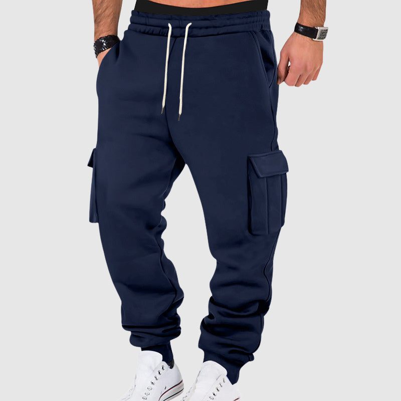 Herren Cargo-Hose mit seitlichen Taschen und Kordelzug - Relaxed Fit