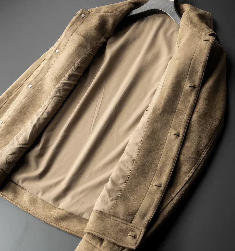Herren Freizeitjacke mit Knopfleiste und Brusttaschen - Strukturierter Schnitt