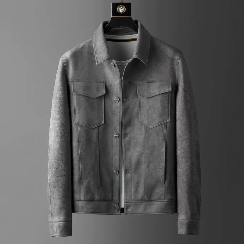 Herren Freizeitjacke mit Knopfleiste und Brusttaschen - Strukturierter Schnitt