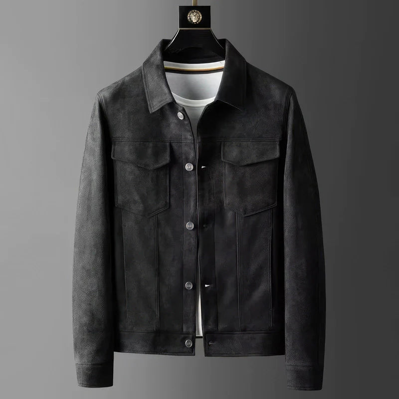 Herren Freizeitjacke mit Knopfleiste und Brusttaschen - Strukturierter Schnitt