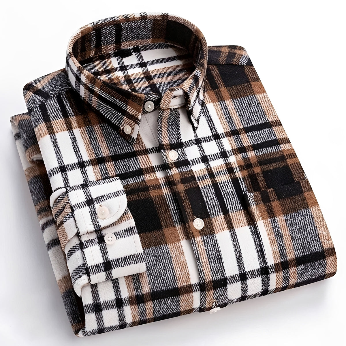 Herren Hemd mit Button-Down-Kragen - Karo-Muster, relaxed Fit