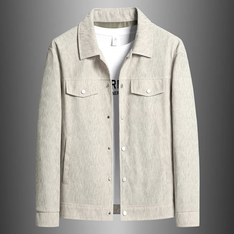 Herren Jacke Leicht mit Knopfverschluss und Brusttaschen