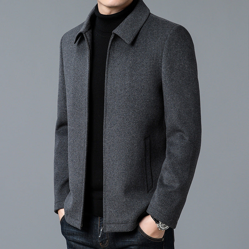 Herren Jacke Stehkragen Reißverschluss Tailored Fit