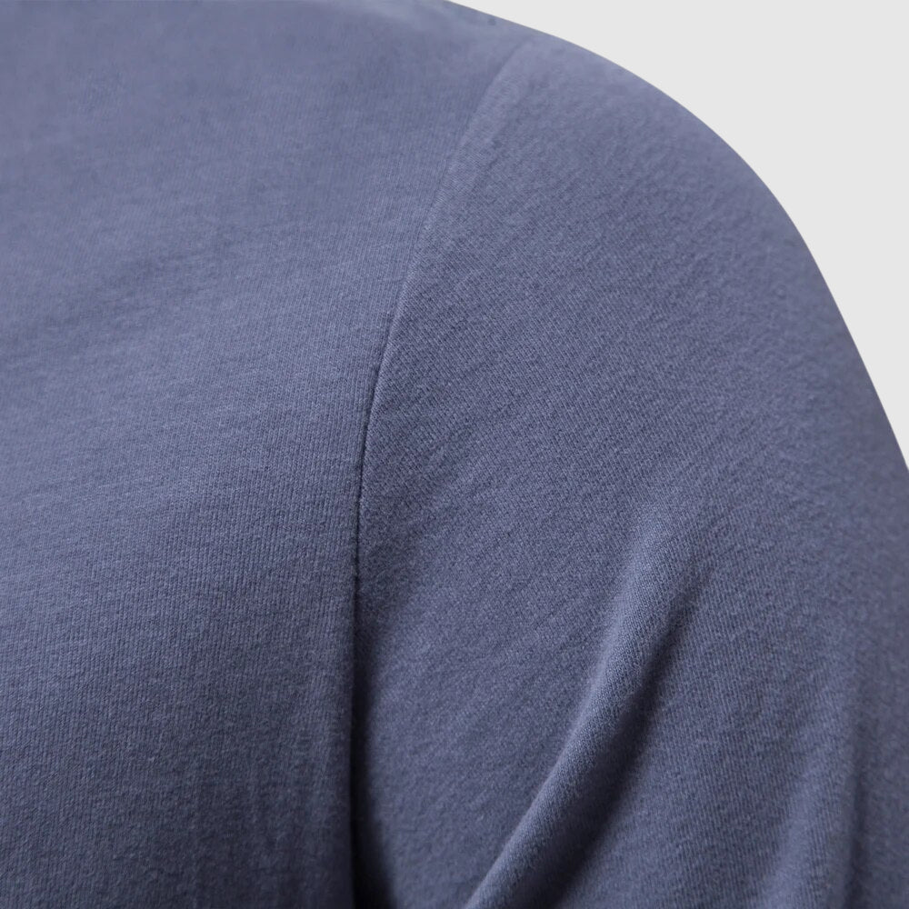 Herren Langarm T-Shirt mit Rundhalsausschnitt und Logo-Patch - Regulärer Schnitt