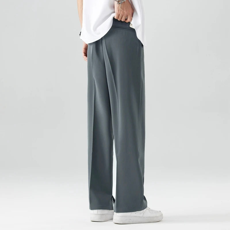 Herren Loose-Fit Hose mit seitlichen Taschen und weitem Bein