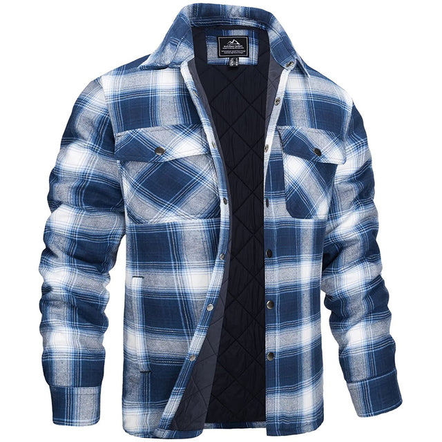 Herren Overhemdjack mit geruitem Muster gefüttert - Klassischer Houthakkersstil
