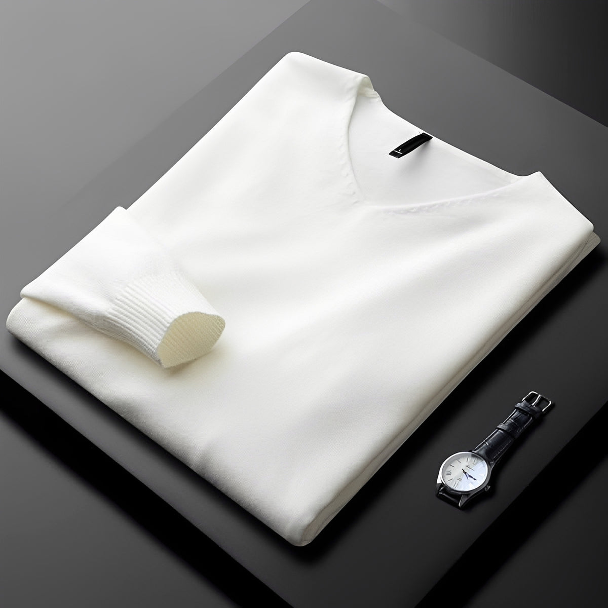 Herren V-Ausschnitt Pullover - Klassischer Schnitt, Vielseitiger Stil