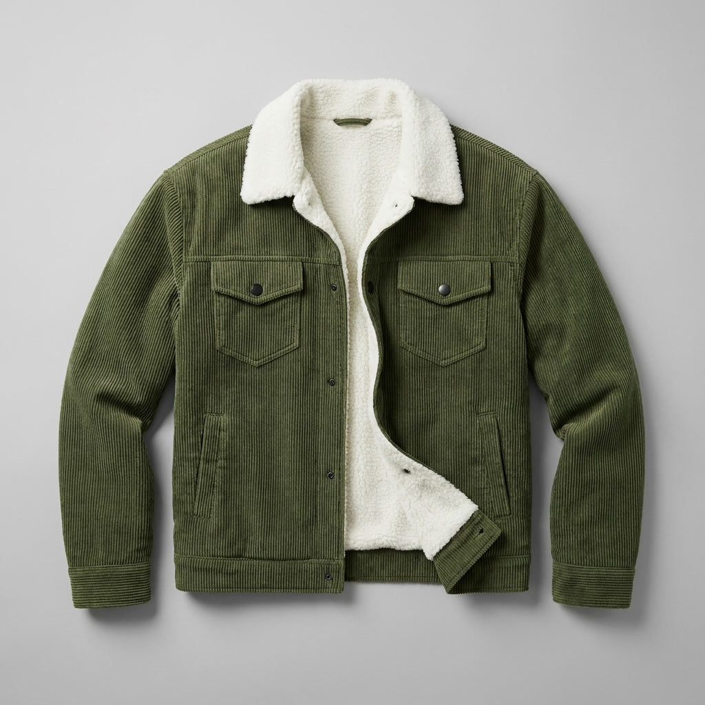 Herrenjacke - Knopfverschluss, klassische Passform, Reverskragen, Seitentaschen