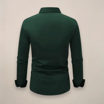Herrenshirt mit langem Arm - Slim Fit, Knopfverschluss und klassischer Kragen