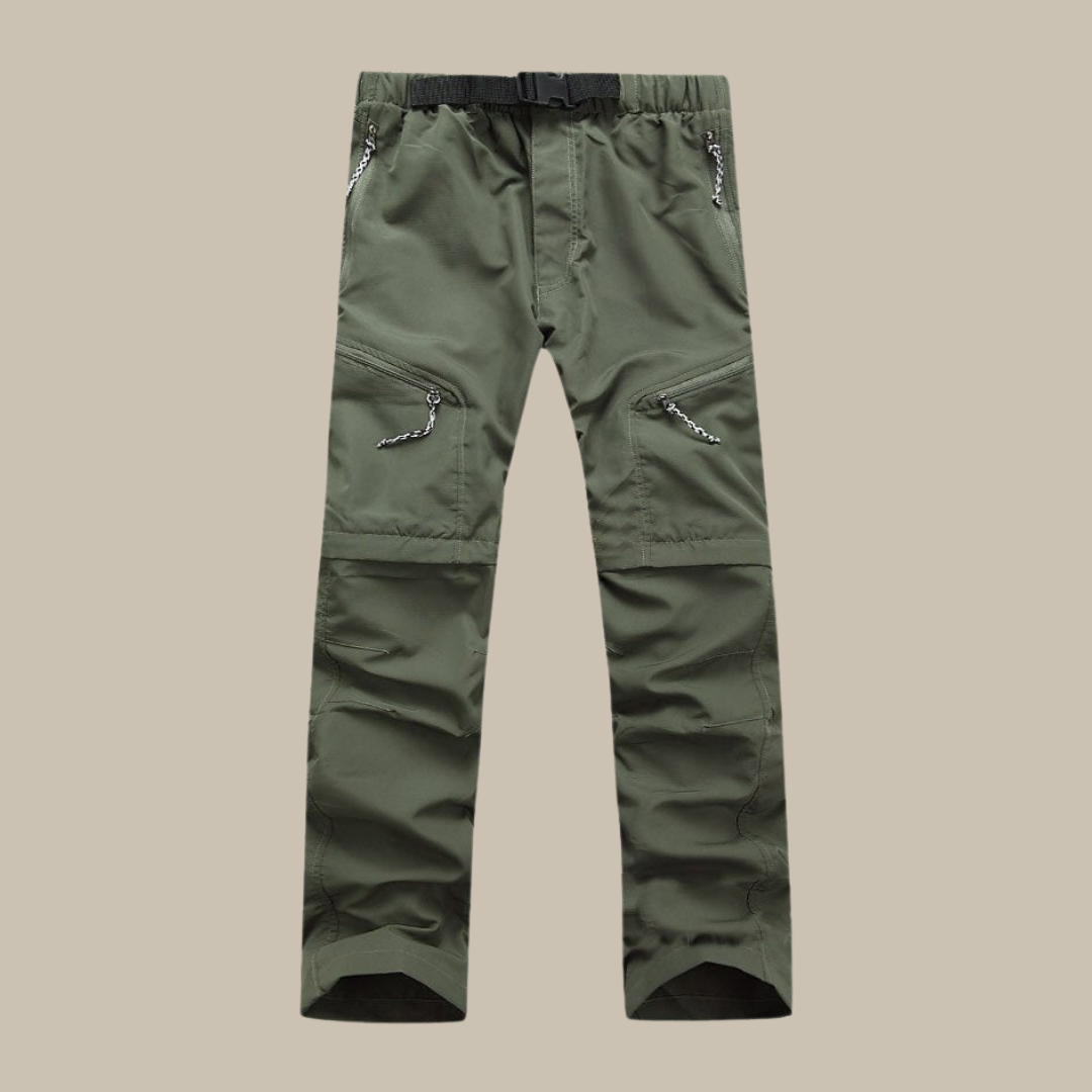 Hose für Damen mit Reißverschluss-Beinabschnitten und elastischer Taille - Lightweight, relaxter Schnitt