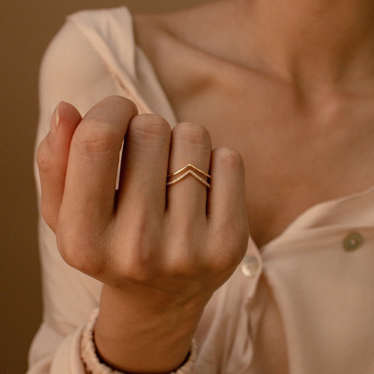 Eva – Set aus geschwungenen Ringen