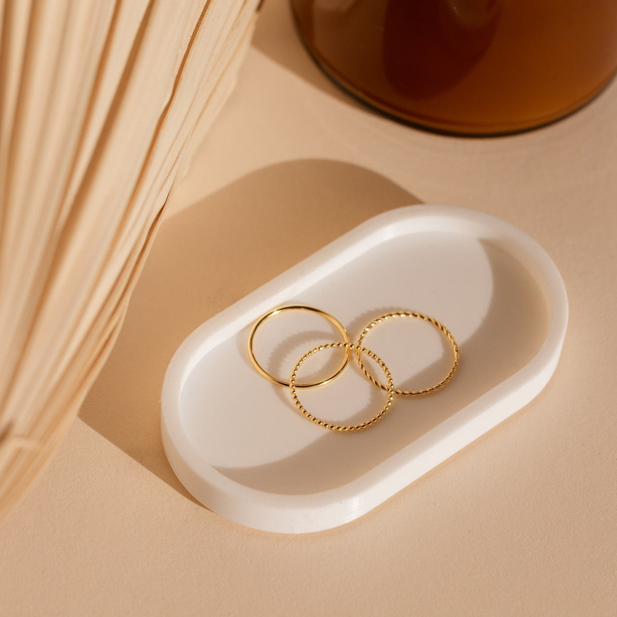 Set dünner Ringe - Stapelringe