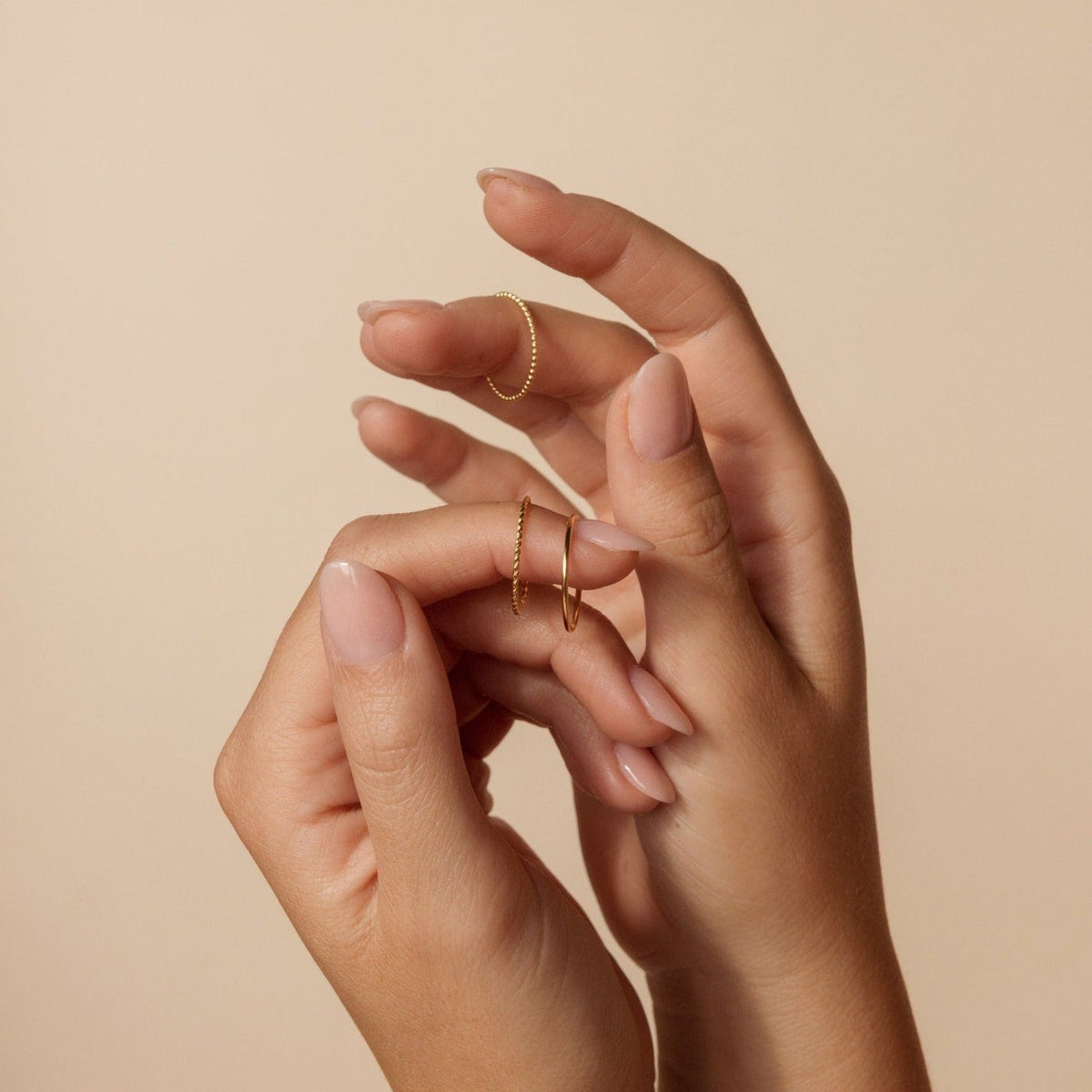 Set dünner Ringe - Stapelringe