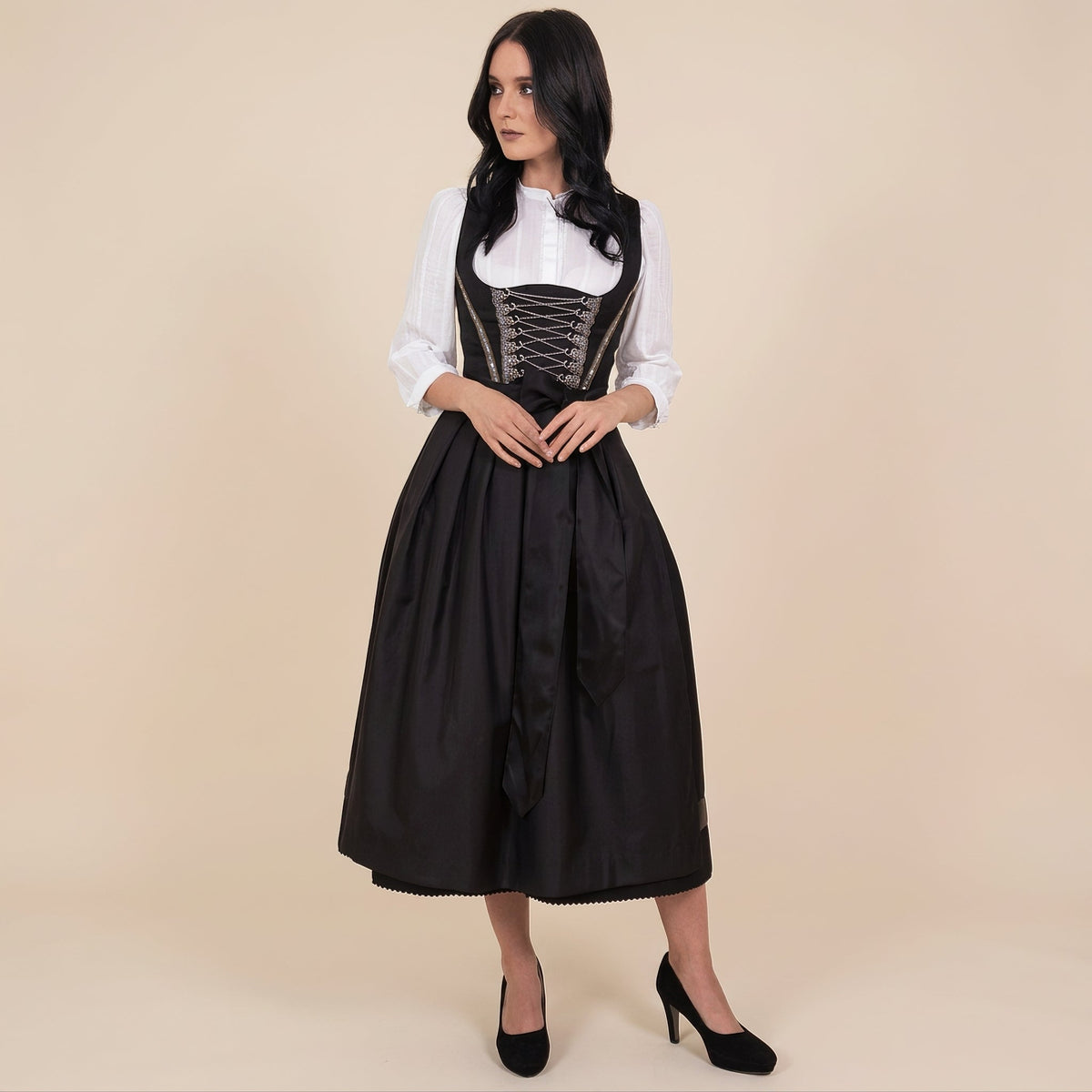Nina - Trendiges Oktoberfestkleid mit langen Ärmeln (Futter nicht enthalten)