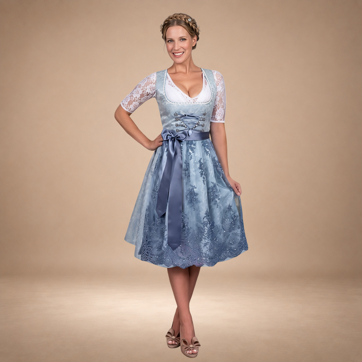 Lucia - Elegantes Dirndl für das Oktoberfest (Futter nicht enthalten)