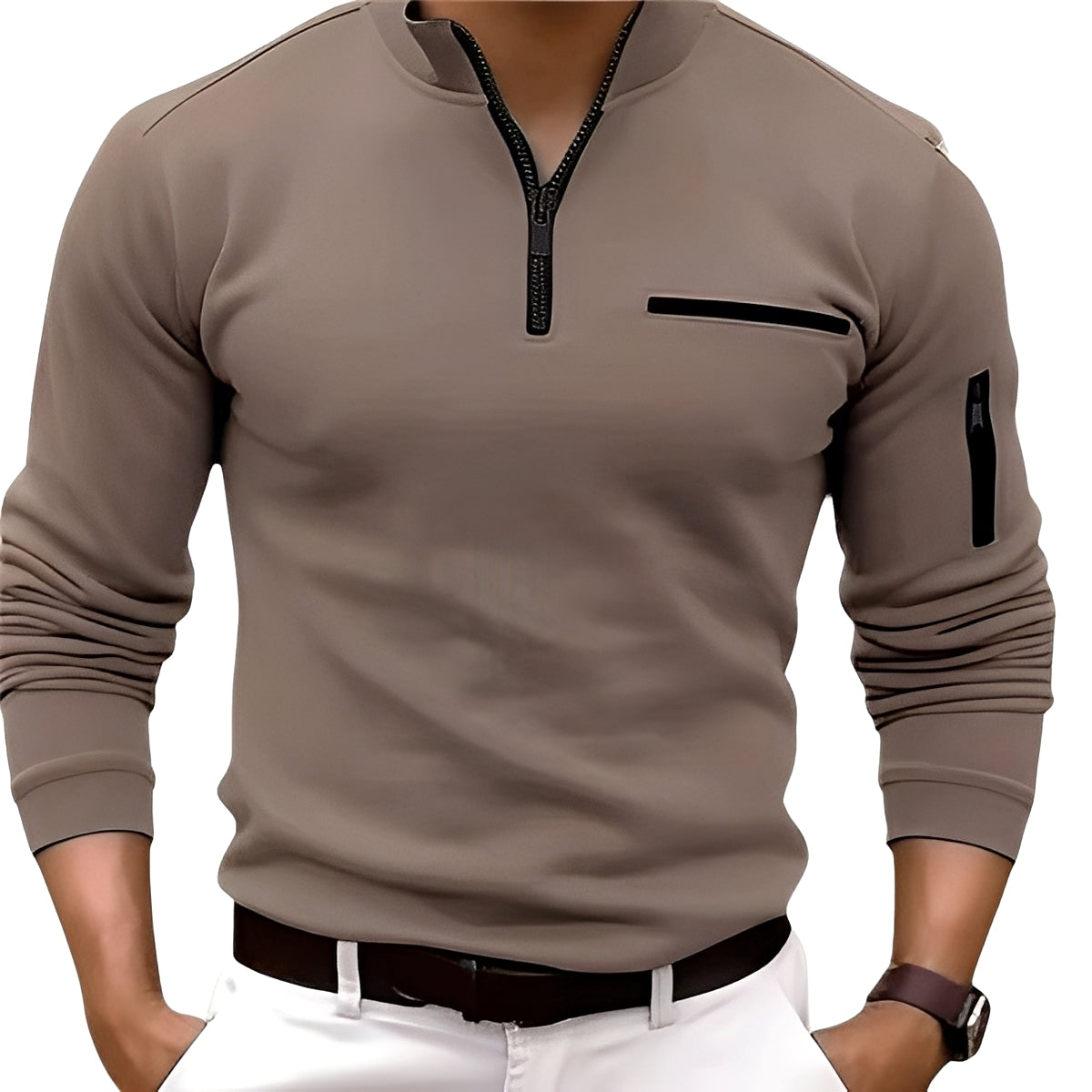 Marco - Moderner Pullover mit Reißverschluss