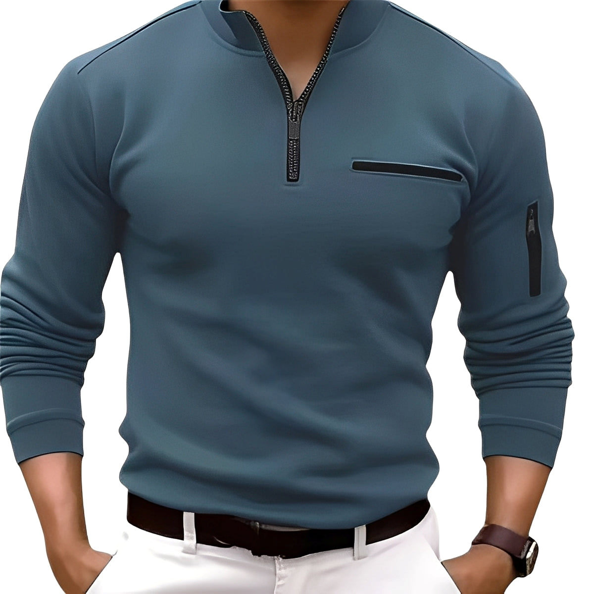 Marco - Moderner Pullover mit Reißverschluss