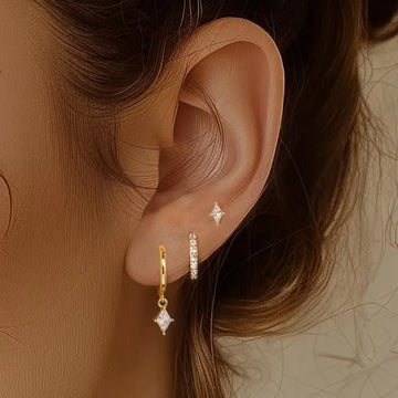 Azaria – Ohrring-Set mit glitzernden Anhängern