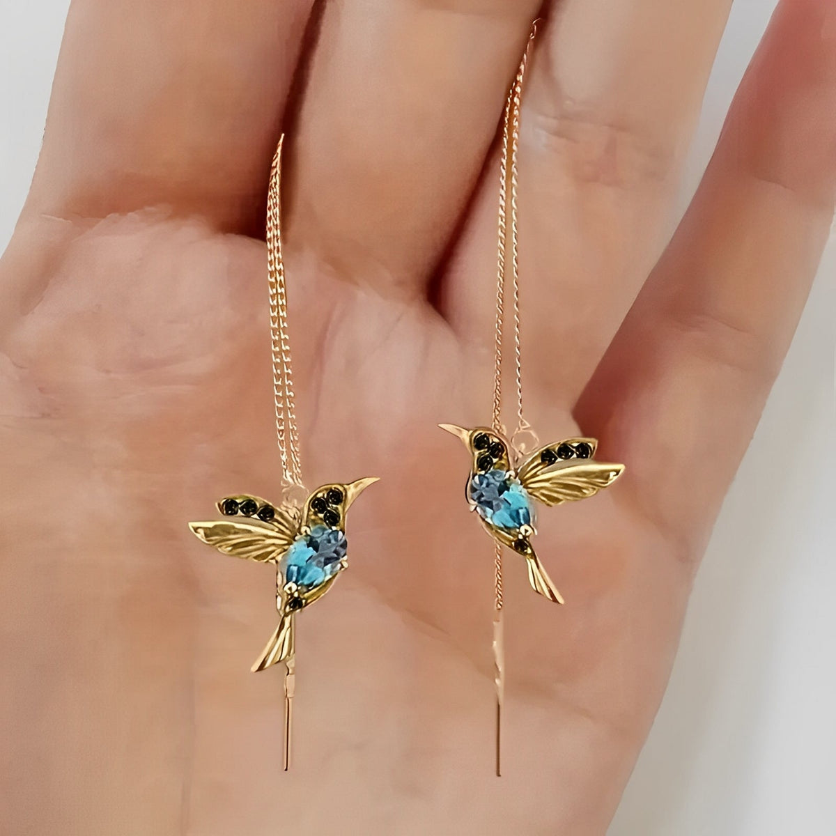 Elayne – Kolibri Ohrringe mit bunten Akzenten
