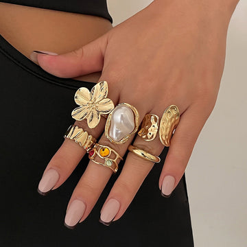 Merina – Set mit 6 Statement-Ringen