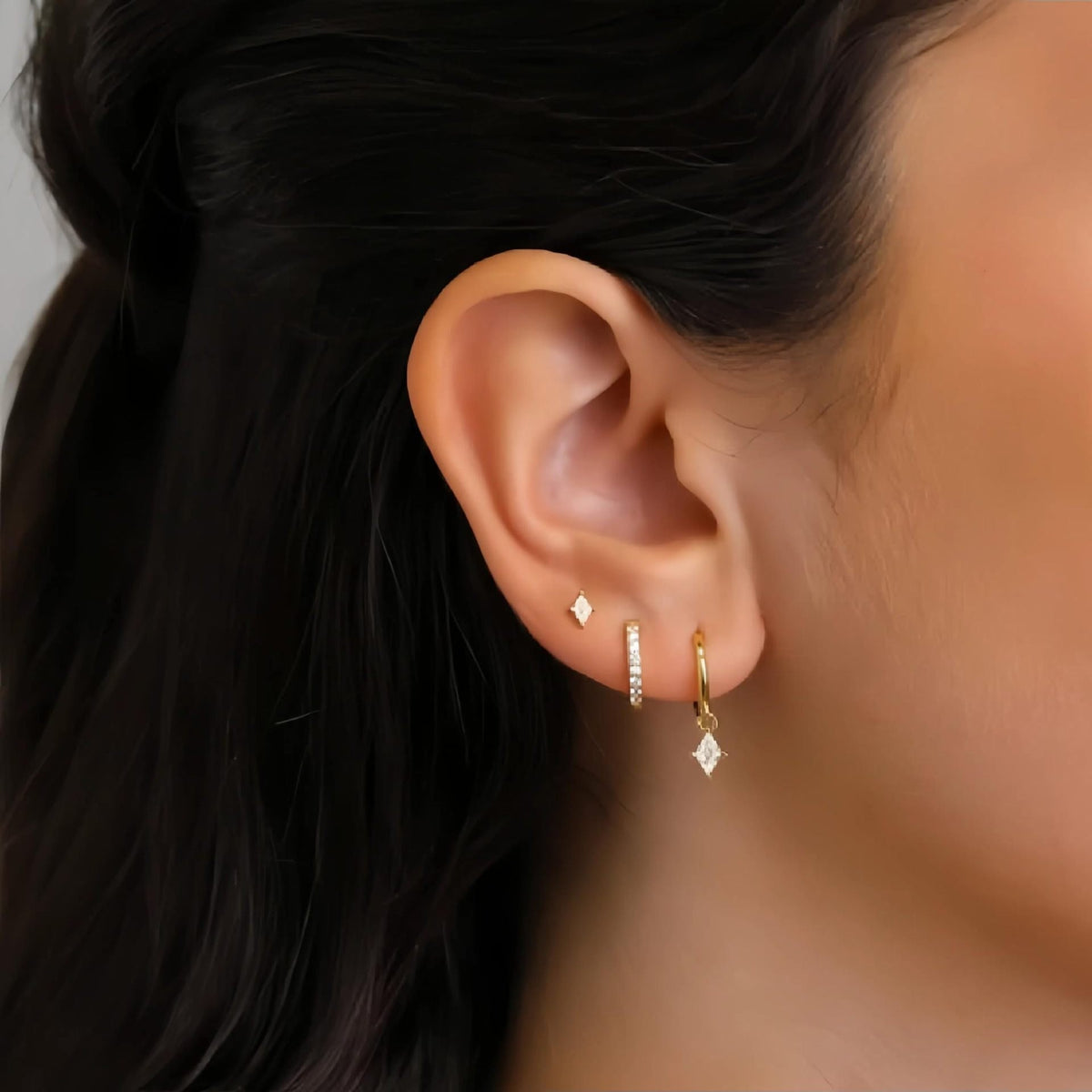 Azaria – Ohrring-Set mit glitzernden Anhängern