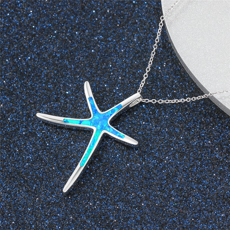 Starla – Kette mit Seestern und blauen Akzent