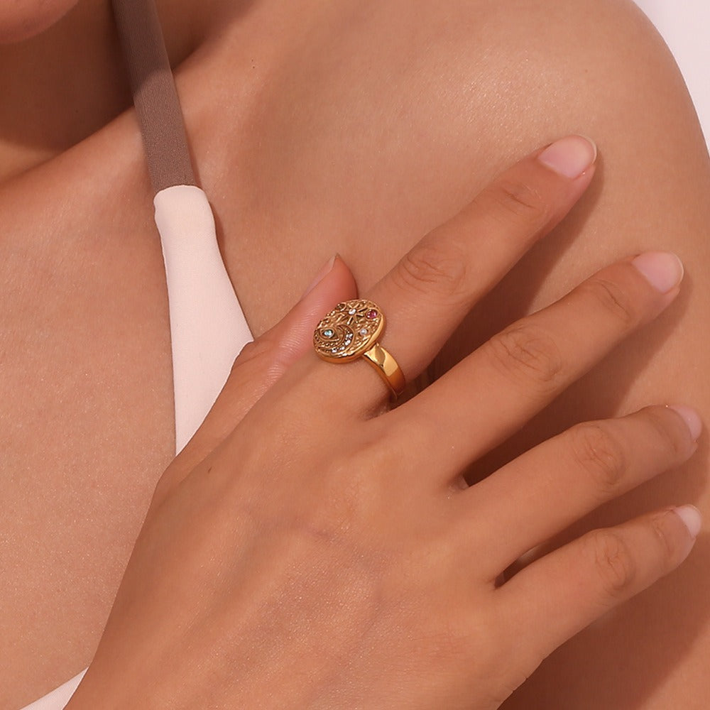Solenya – Ring mit Sonnen-Mond-Design