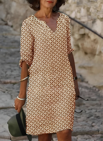 Kristina - Elegantes Midikleid mit halblangen Ärmeln für Damen