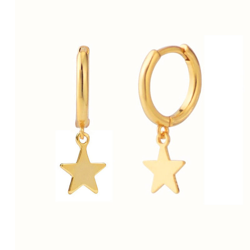 Stellia – Fünfspitze Ohrringe in Sternform aus Gold