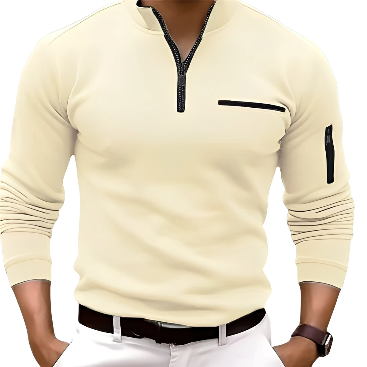 Marco - Moderner Pullover mit Reißverschluss