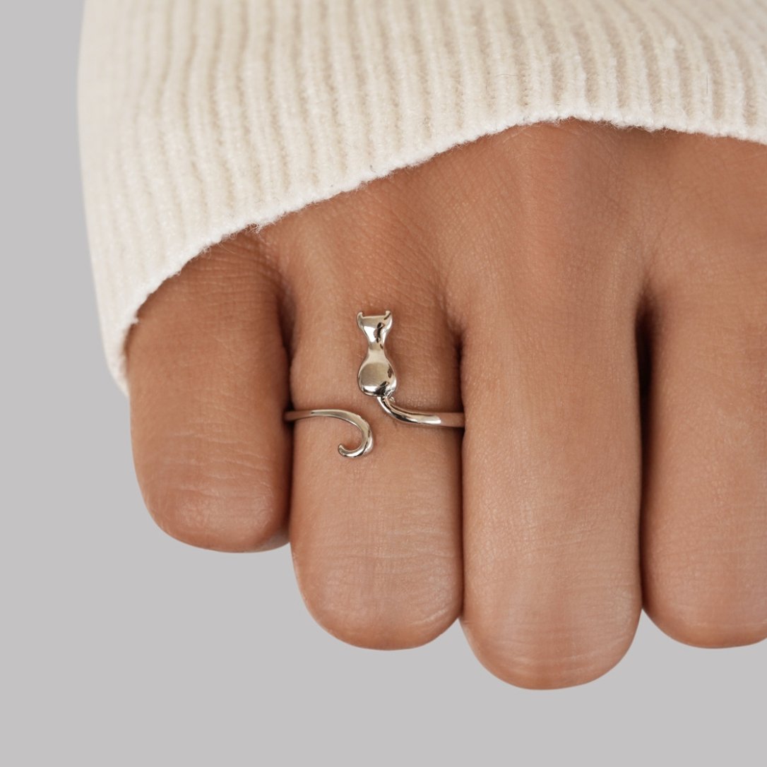 Mindy – Mystischer Katzenring aus Metall