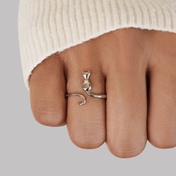 Mindy – Mystischer Katzenring aus Metall