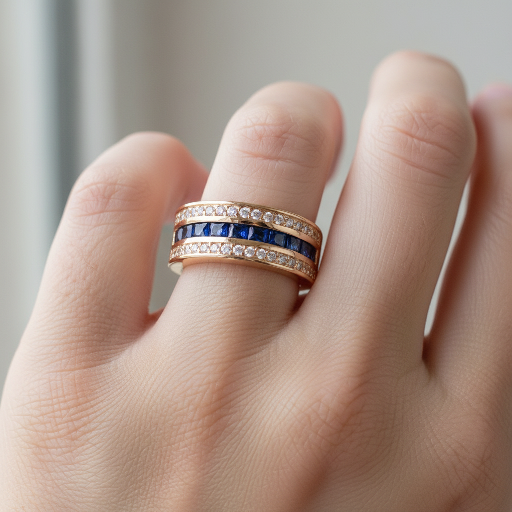 Ronan – Quadratischer Herrenring mit auffälligen Details
