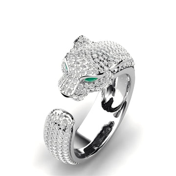 Mika – Verstellbarer Ring im Roségold-Jaguar-Design