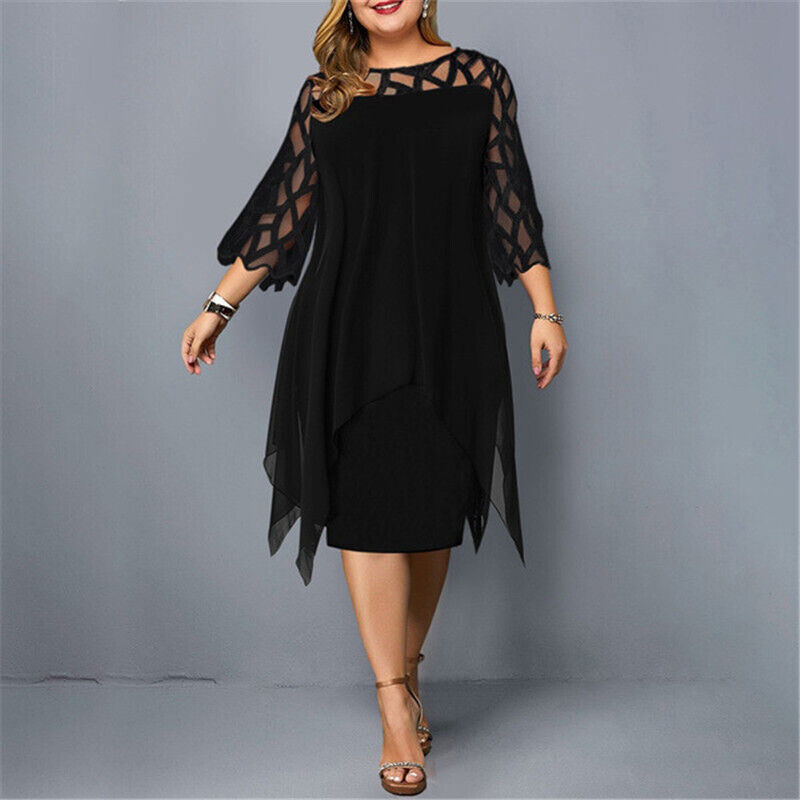 Cathryn - Elegantes Midikleid für größere Größen