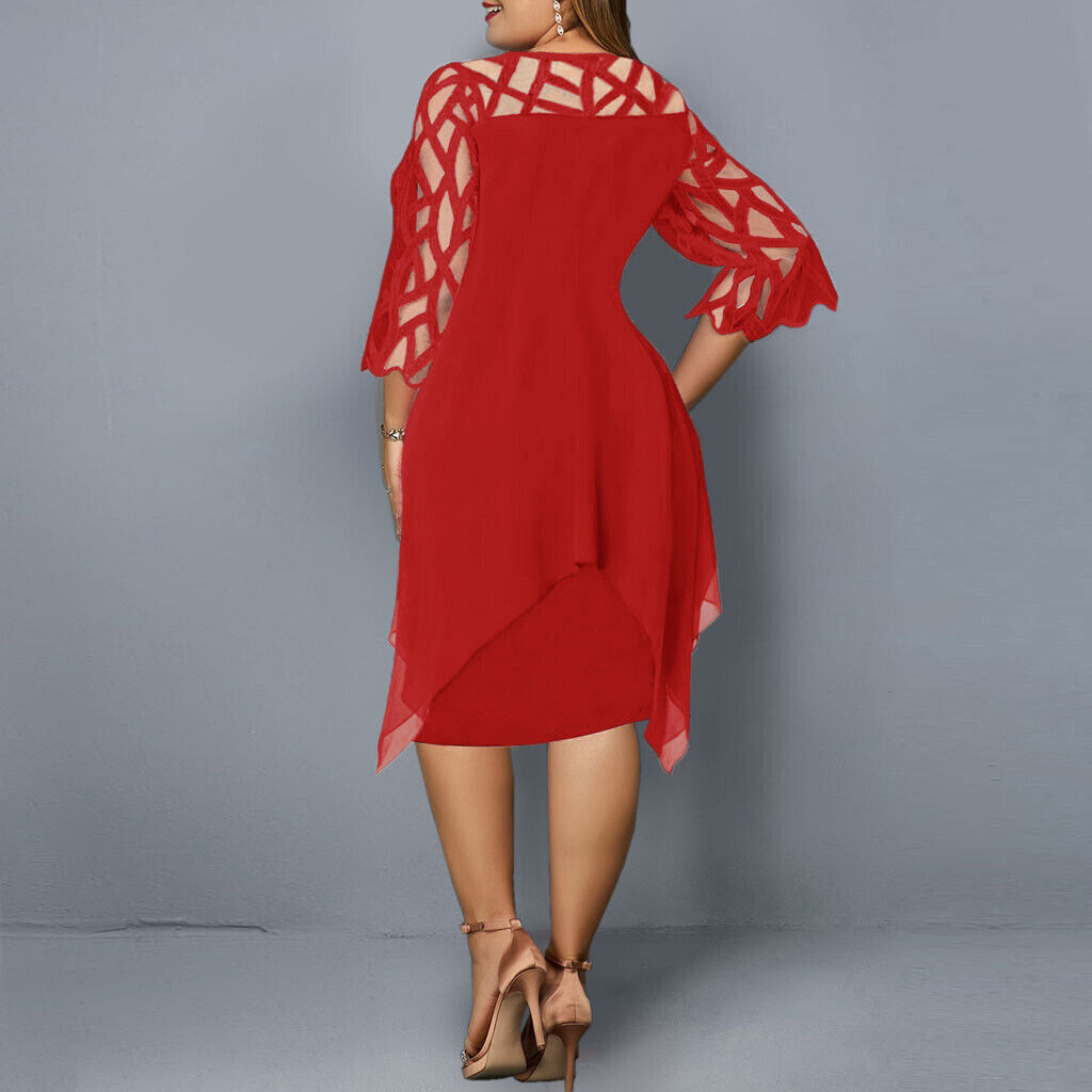 Cathryn - Elegantes Midikleid für größere Größen